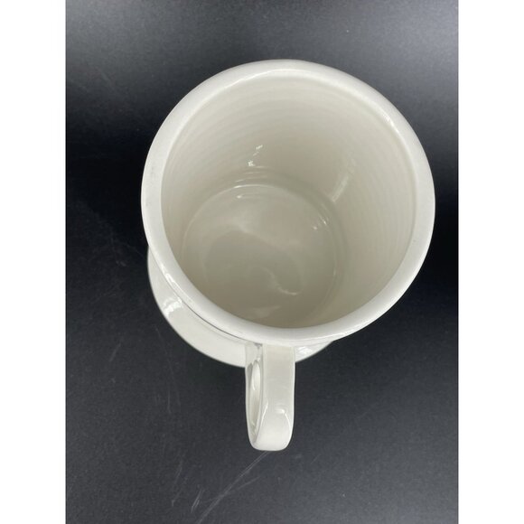 Anthropologie MONOGRAM - S 14oz White Shaving Style Mug Black Letter Initial - Picture 5 of 8